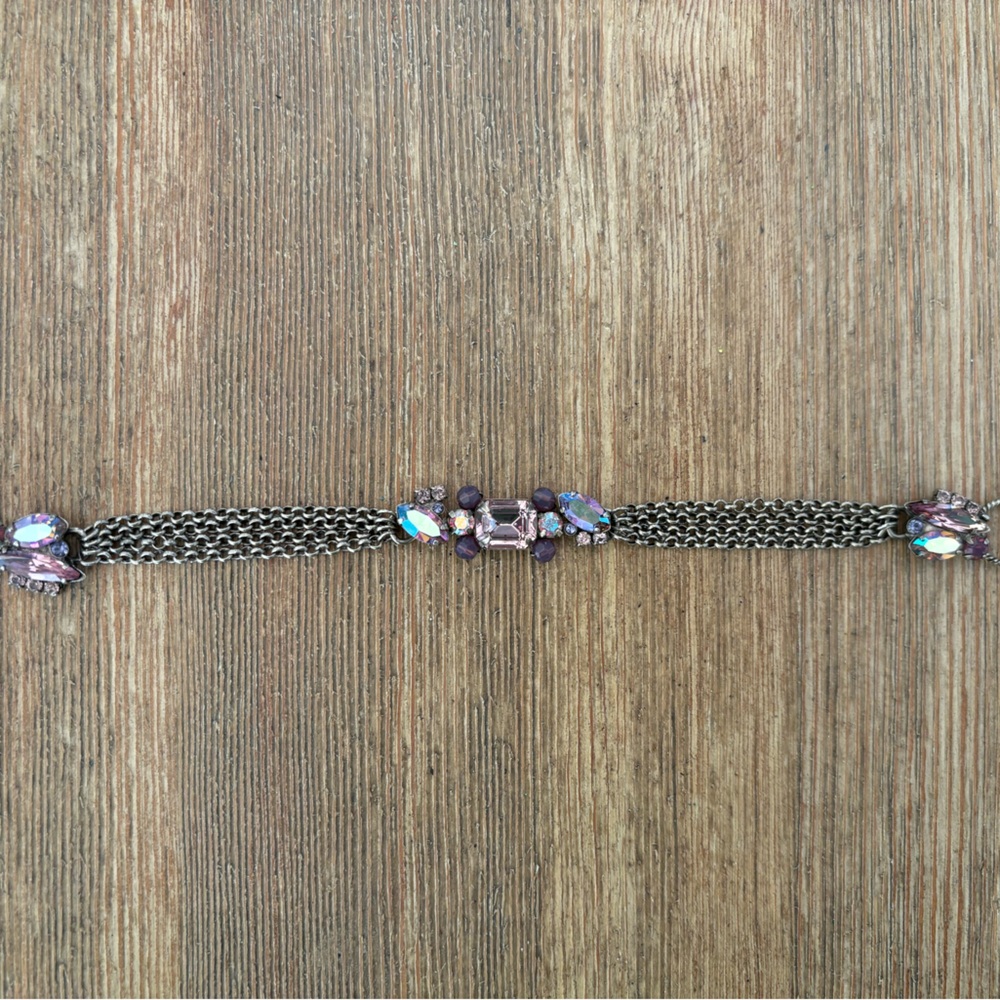 Sorrelli Austrian Crystal and Silver Metal Bracelet